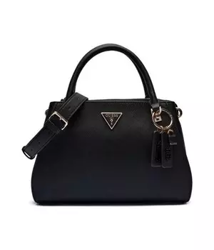 Сумка тоут Guess Noelle с длинным ремнем и брелком, черный