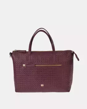 Сумка-тоут Guy Laroche из черной кожи, бордовый