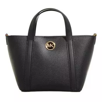 Сумка-тоут hadleigh small double handle tote messenger Michael Michael Kors, черный