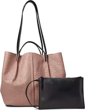 Сумка-тоут Hannah Python East/West AllSaints, цвет Terracotta Pink