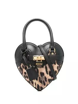 Сумка-тоут Heart Moschino, черный