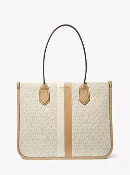 Сумка-Тоут Heidi с фирменным логотипом и большой полоской Michael Kors, белый