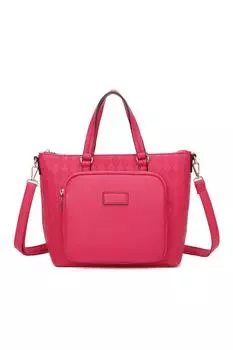 Сумка-тоут Hishi из искусственной кожи с ромбовидным узором Fontanella Fashion, розовый