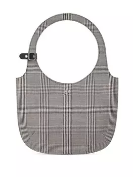 Сумка-тоут Holy в клетку Prince of Wales Courrges, черный