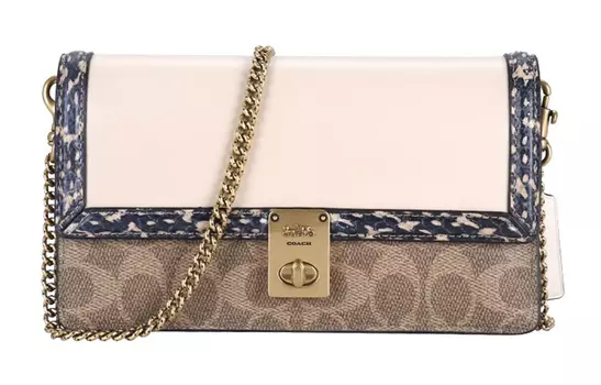Сумка-тоут Hutton PVC Chain Bag, женская, разноцветная COACH