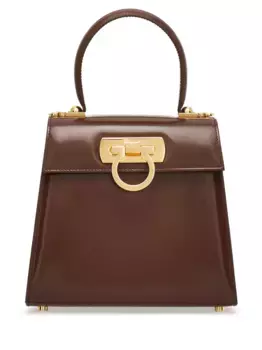 Сумка-тоут Iconic Top Handle Ferragamo, коричневый