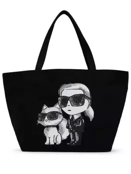 Сумка-тоут Ikonik Karl Choupette Karl Lagerfeld, черный