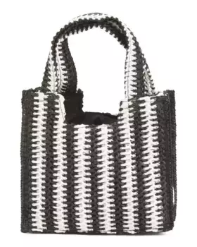Сумка-тоут Inspire, связанная крючком Vintage Havana, черный/белый