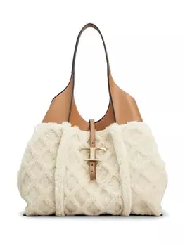 Сумка-тоут Intarsio Tod's, коричневый