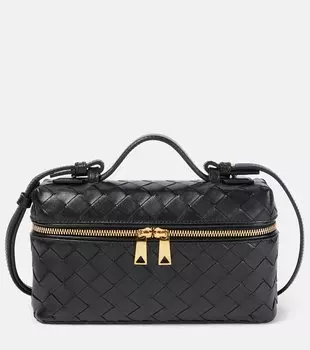 Сумка-тоут Intrecciato из кожи Bang Bang Bottega Veneta, Black-Gold