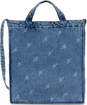 Сумка-тоут из денима Blue Dune Script A Axel Arigato, Light blue denim