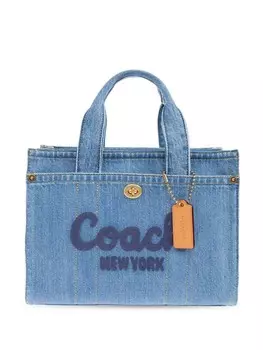 Сумка-тоут из денима Coach Cargo 26, синий