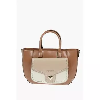 Сумка-тоут из искусственной кожи со съемным плечевым ремнем LOVE Moschino, Brown