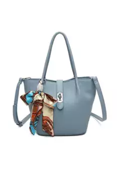 Сумка-тоут из искусственной кожи Tria Ribbon Fontanella Fashion, синий