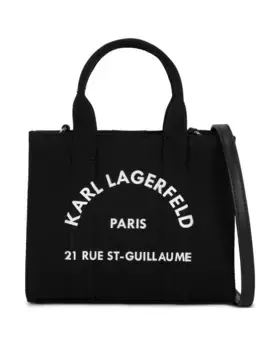 Сумка-тоут из канваса KARL LAGERFELD, черный