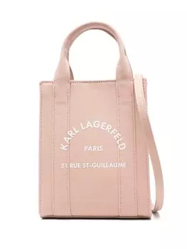 Сумка-тоут из канваса Karl Lagerfeld, розовый