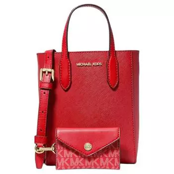 Сумка-тоут из коровьей кожи, сумка через плечо, женская, мини-сумка Vermilion MICHAEL KORS