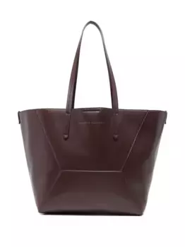 Сумка-тоут из кожи BC Duo Brunello Cucinelli, коричневый