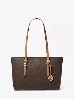 Сумка-Тоут из кожи и фирменного логотипа Quinn среднего размера Michael Kors, мультиколор
