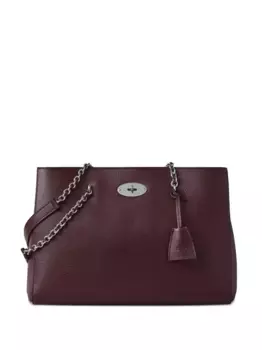 Сумка-тоут из кожи с цепочкой Lily Mulberry, красный