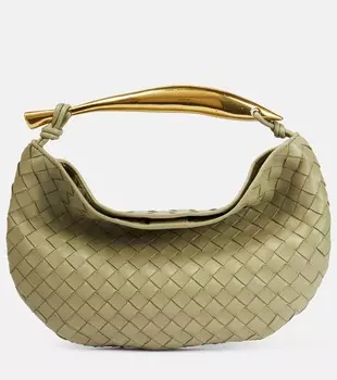 Сумка-тоут из кожи сардины Bottega Veneta, цвет travertine-muse bra