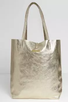 Сумка-тоут из мягкой кожи 'Milan' Betsy & Floss, золото