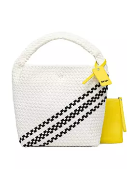 Сумка-тоут из переплетенной ткани DKNY, нейтральный