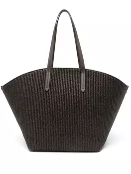 Сумка-тоут из рафии Brunello Cucinelli, коричневый