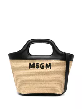 Сумка-тоут из рафии для детей MSGM MSGM Kids, нейтральный
