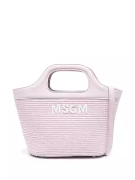Сумка-тоут из рафии для детей MSGM MSGM Kids, розовый