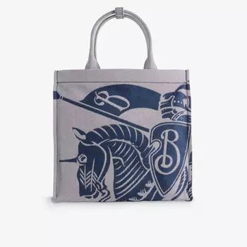 Сумка-тоут из смесового хлопка equestrian knight design Burberry, цвет knight