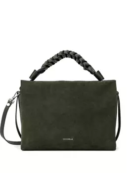 Сумка-тоут из замши Coccinelle, зеленый