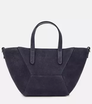 Сумка-тоут из замши Monili Brunello Cucinelli, Night Sky