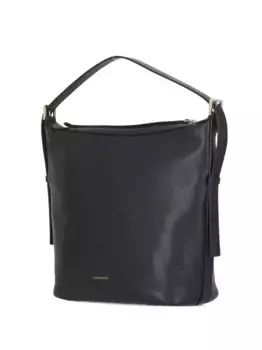 Сумка-тоут из зернистой кожи Fabiana Filippi, черный