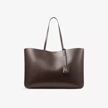 Сумка-тоут Jimmy Choo Nine2Five с горизонтальным дизайном, шоколадный