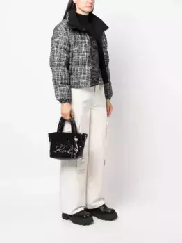 Сумка-тоут K/Signature с логотипом KARL LAGERFELD, черный