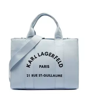 Сумка-тоут Karl Lagerfeld с логотипом, голубой