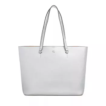 Сумка тоут karly большая полированная Lauren Ralph Lauren, серебряный