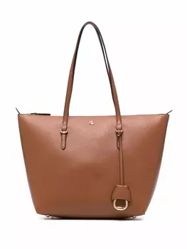 Сумка-тоут Keaton с логотипом Lauren Ralph Lauren, коричневый