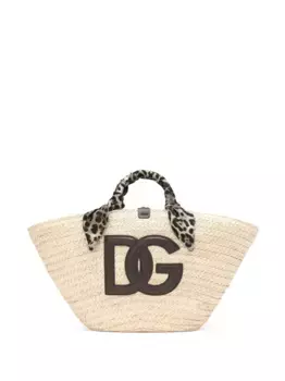 Сумка-тоут Kendra среднего размера с нашивкой-логотипом DOLCE & GABBANA, нейтральный
