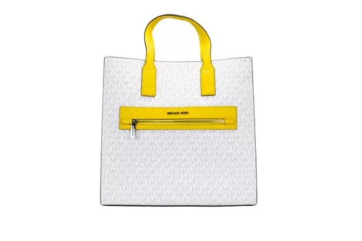 Сумка-тоут Kenly Large Signature Citrus PVC North South для компьютера Michael Kors