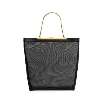 Сумка-тоут Khaite Augusta Chain Tote, черный