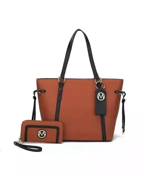 Сумка-тоут Kioea с кошельком и кольцом для ключей от Mia K Mkf Collection, коричневый