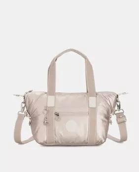 Сумка-тоут Kipling Art Mini из серебристого нейлона с различными ручками Kipling, серебро