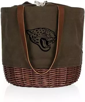 Сумка-тоут-корзина из парусины и ивы Picnic Time Jacksonville Jaguars Coronado