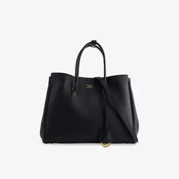 Сумка-тоут кожаная Balenciaga Hampton, черный