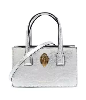 Сумка-тоут кожаная Kurt Geiger 690-Mini Bond, серебряный