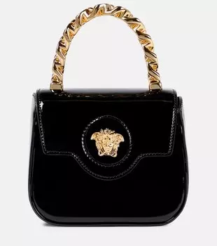 Сумка-тоут La Medusa из кожи мини Versace, черный