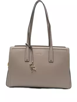 Сумка-тоут Laila с логотипом Michael Michael Kors среднего размера, серый