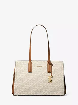 Сумка-Тоут Laila среднего размера с фирменным логотипом Michael Kors, мультиколор